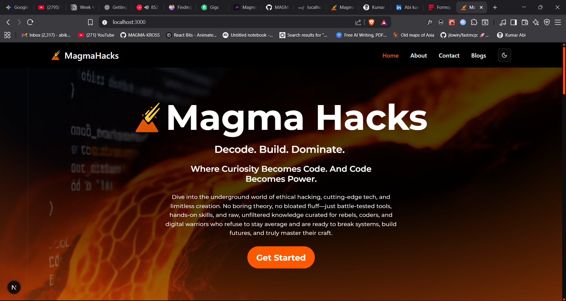 Screenshot of Magma Hacks